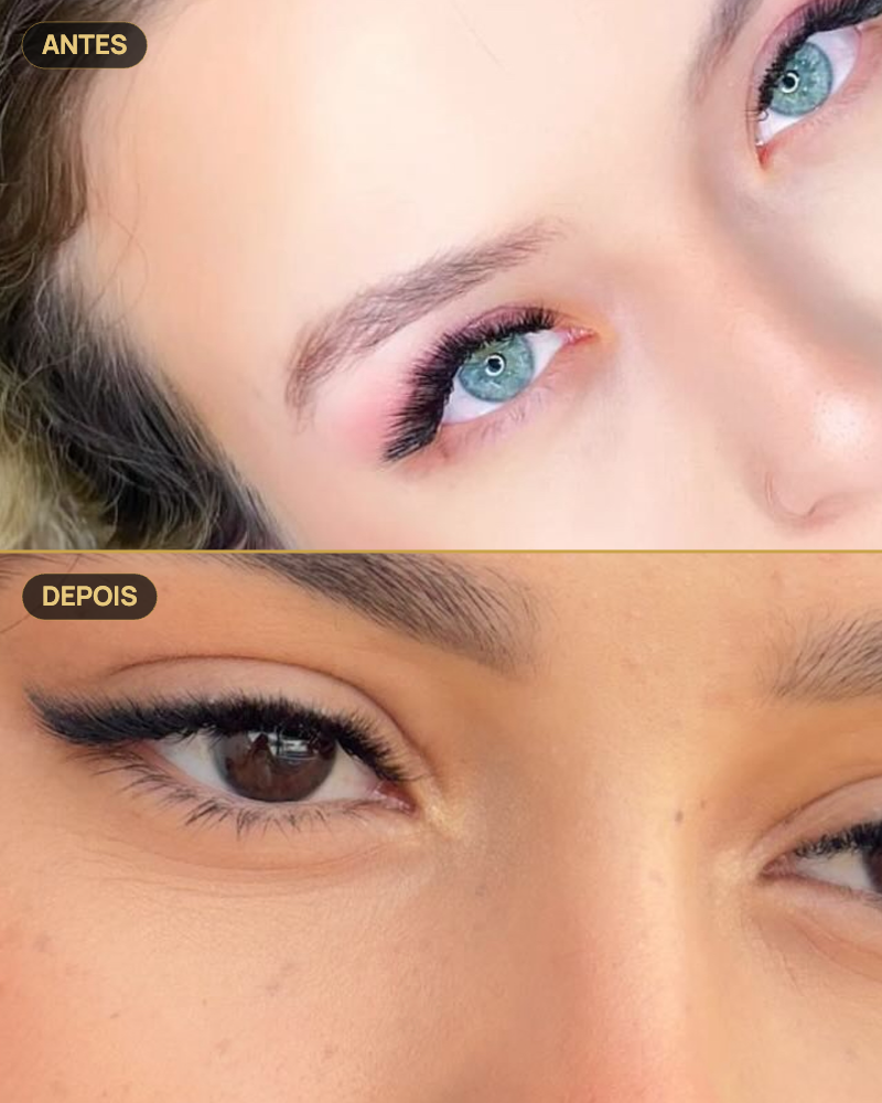Antes e depois — efeito Fox de aluna do Elite Effects