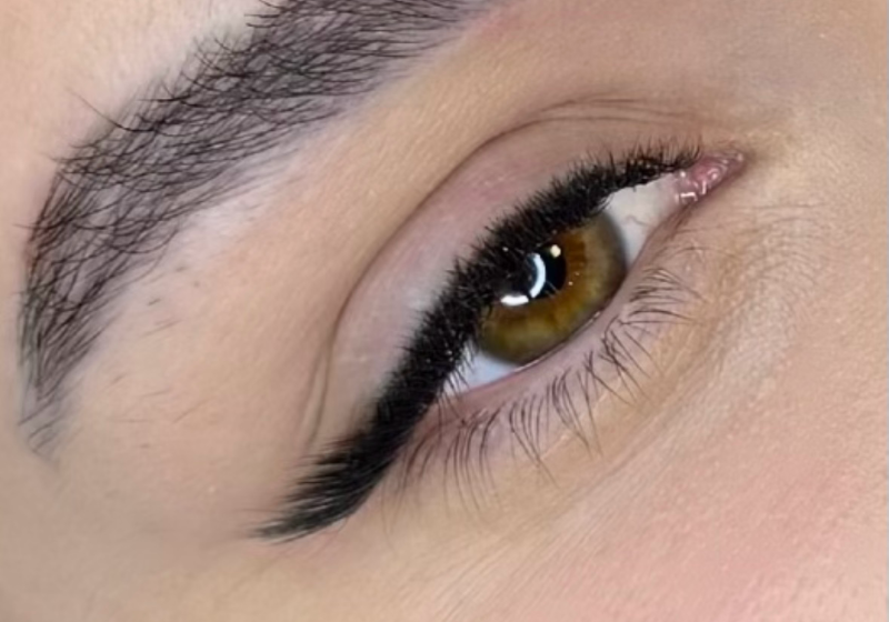 Close do efeito Delineado aplicado